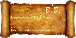 Berkovics Diána névjegykártya